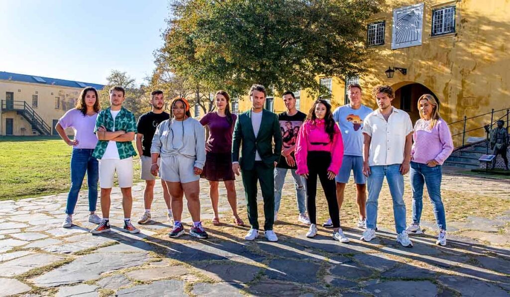 De Wie is de Mol kandidaten van 2023: Anke de Jong, Sander de Kramer, Soy Kroon, Annick Boer, Froukje de Both, Daniël Verlaan, Ranomi Kromowidjojo, Nabil Aoulad Ayad, Sarah Janneh en Jurre Geluk. Credits: AVROTROS