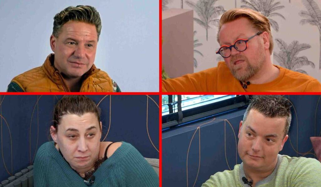 Vier deelnemers tijdens de opnames van het sbs6 programma Lang Leve de Liefde.